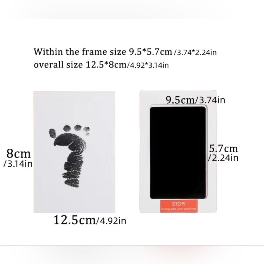FRAMED Baby 👣 footprint handprint Ink Pad Touchless Ink Pad Pet Footprint pad - Picture 4 of 11